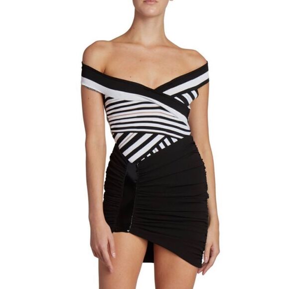 Balmain Striped Jacquard-Knit Bodysuit size 34/ us size 2 - Picture 2 of 12